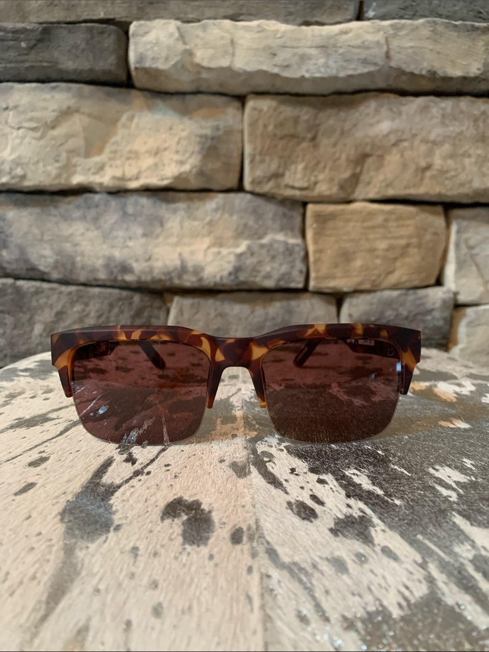 SPY Malcolm Tortoise Frame Sunglasses with Brown Lenses